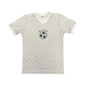 Football V Neck T Shirt Silver Blur Official Store